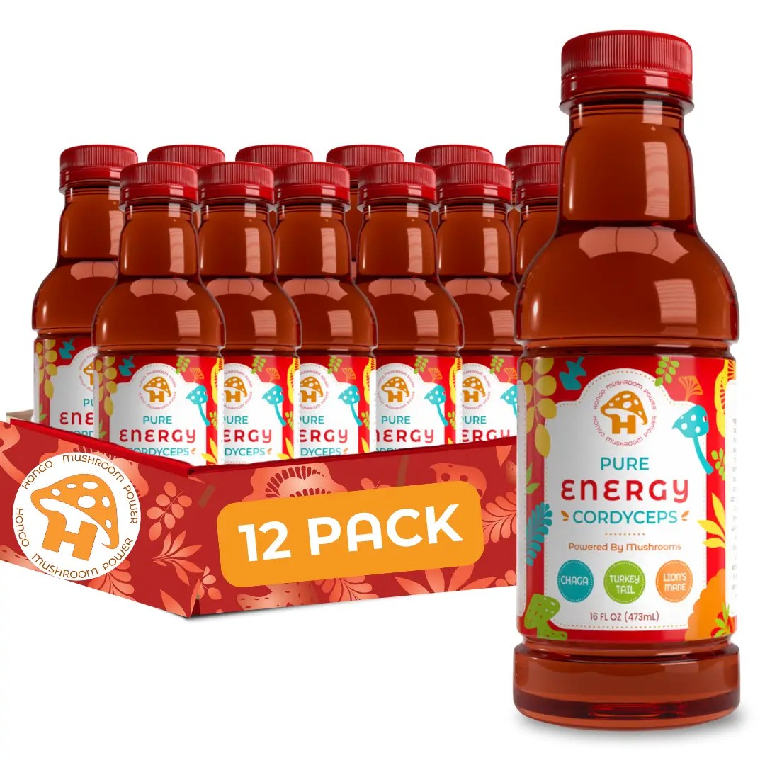 Hongo Pure Energy 16oz Bottles 12-Pack