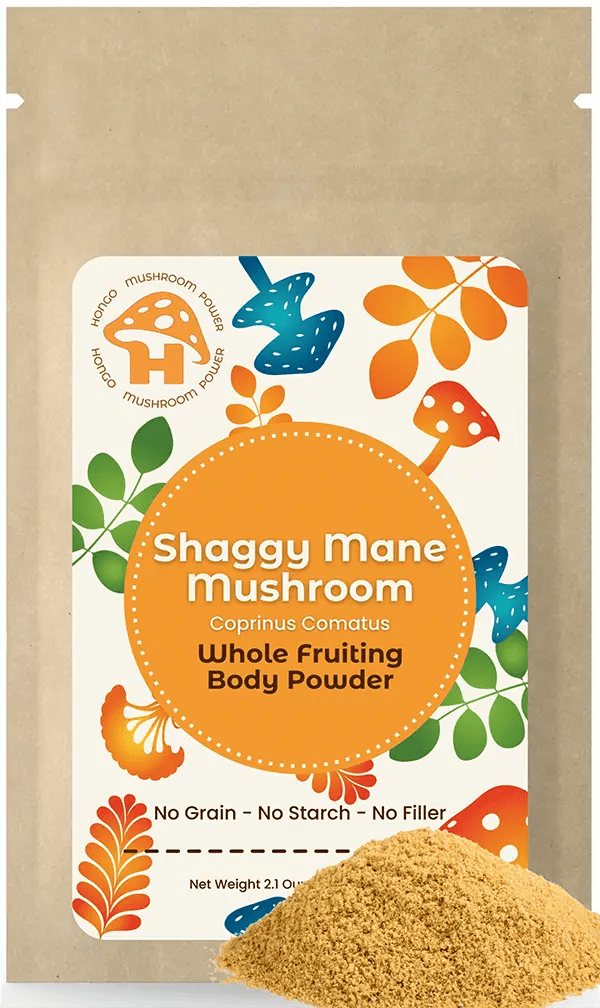 Shaggy Mane Mushroom Whole Fruiting Body Powder (Coprinus Comatus)